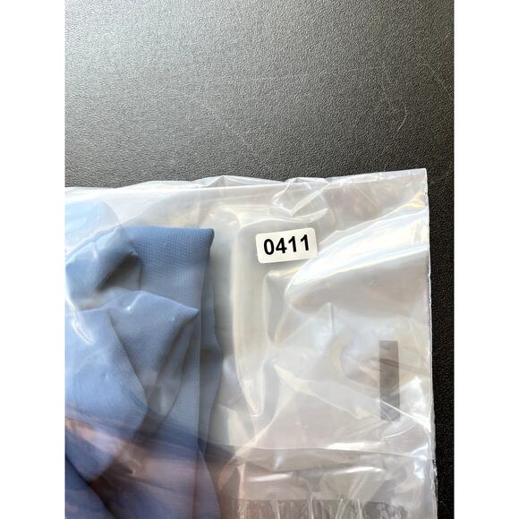 Macys Inc NWT Sheer Sleeve Dress XS Blue Tie Back V Neck Flowy - Picture 15 of 16